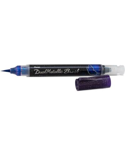 Pensulă Pentel Arts - Dual metallic, violet și albastru - 1