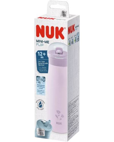 Bol  Nuk - Mini-Me Flip Stainless,Floare, 500 ml  - 3