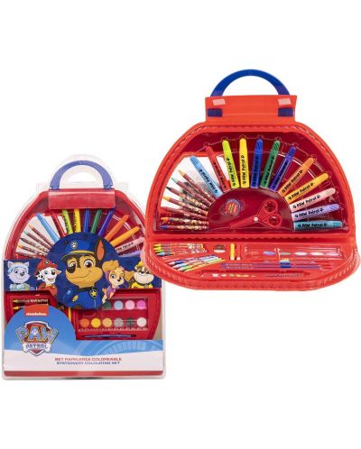 Set de pictura Cerda Paw Patrol - Într-o servietă, 50 piese - 2