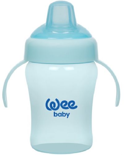 Cupa cu manere Wee Baby Colorful, 240 ml, albastru - 1