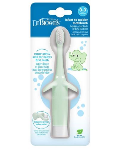 Dr. Brown's First Tooth and Gum Brush - Albastru - 4