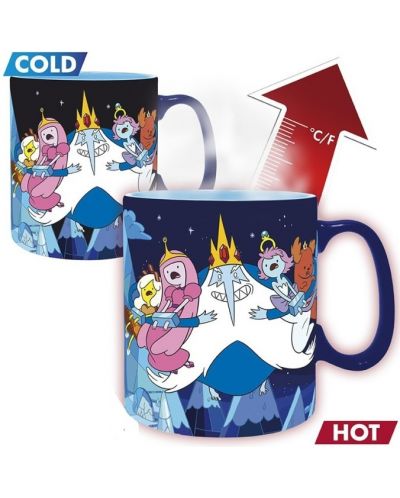 Cupa cu efect termic ABYstyle Animation: Adventure Time - Ice King & Princesses, 460 ml - 1