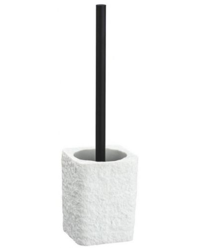 Perie de toaletă Wenko - Villata, 11,2 x 37 x 10 cm, alb - 1