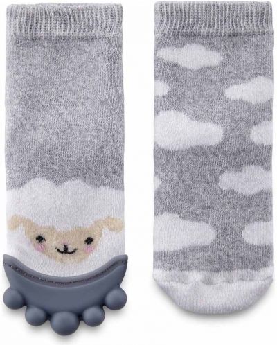 Jucarie gingival BabyJem - Boys, Grey, 6-12 luni - 1