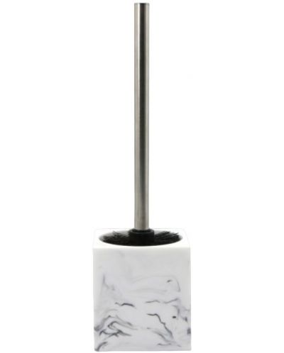 Pensulă de toaletă Inter Ceramic - Lane, 13,5 x 39 cm, marmură albă - 1