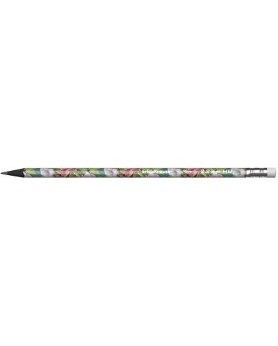 Creion grafit negru Erich Krause - Flower, HB, sortiment - 3