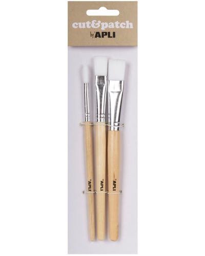 Set pensule de desen APLI - 3 bucati, fibre sintetice - 1