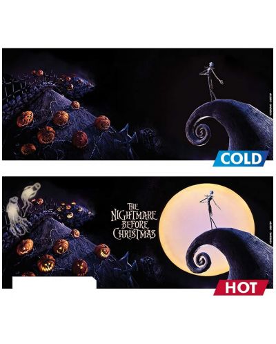 Cana cu efect termic ABYstyle Disney: Nightmare Before Christmas - Jack & Moon, 460 ml - 2
