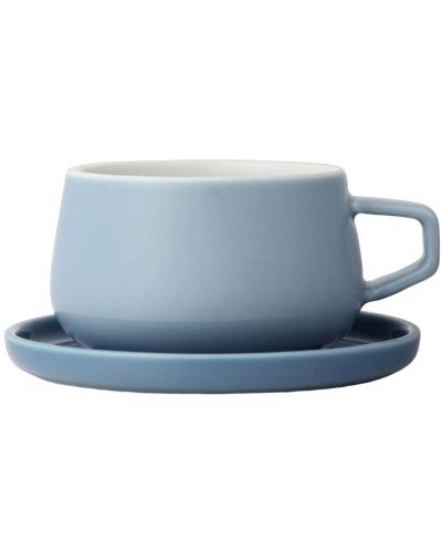 Ceașcă de ceai cu farfurioară Viva Scandinavia - Classic Hazy Blue, 250 ml - 1