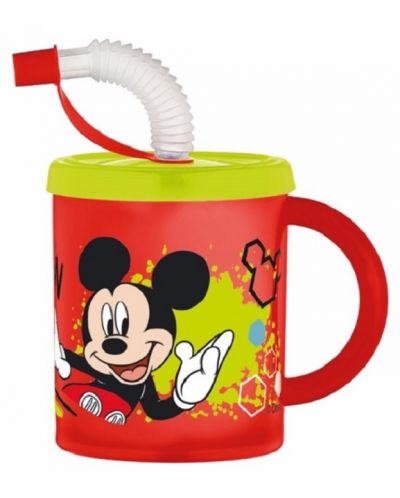 Ceașcă cu pai și mâner  Disney - Mickey, 210 ml - 1