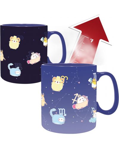 Cupa cu efect termic ABYstyle Animation: Molang - Astrology, 460 ml - 1