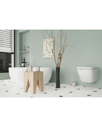 Perie de toaletă Inter Ceramic - Eharis, 10,5 x 36,6 cm, gri - 2