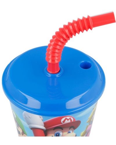 Pahar cu pai Stor - Super Mario, 430 ml - 2