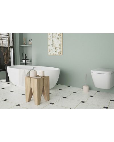 Perie de toaletă Inter Ceramic - Amelia, 12 x 10,2 x 37 cm, bej - 2