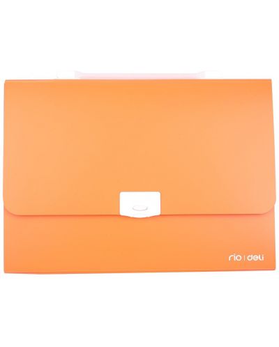 Geanta pentru documente Deli Rio - E38125, cu 7 compartimente, portocalie - 2