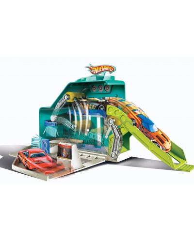 Hot Wheels Șină de cărucior și spălătorie auto City Turbo Wash