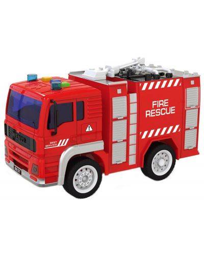 Jucarie pentru copii City Service - Camion de pompieti, cu sunet si lumini, sortiment - 1