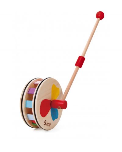 Jucarie de impins din lemn Classic World - Culorile curcubeului - 1