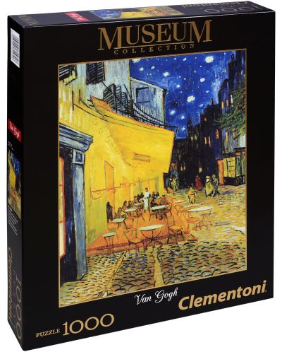 Puzzle Clementoni de 1000 piese - Terasa cafenea noaptea, Vincent van Gogh - 1