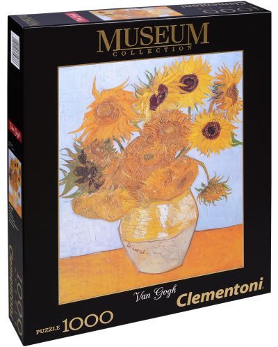 Puzzle Clementoni de 1000 piese - Floarea soarelui, Vincent van Gog - 1