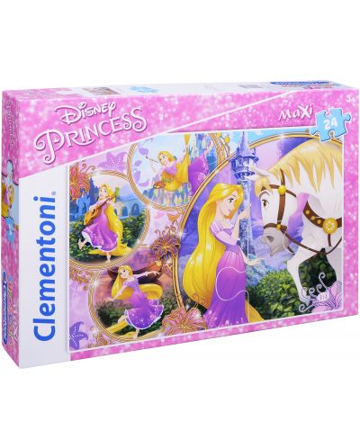Puzzle Clementoni de 24 maxi piese - Rapunzel si talharul - 1