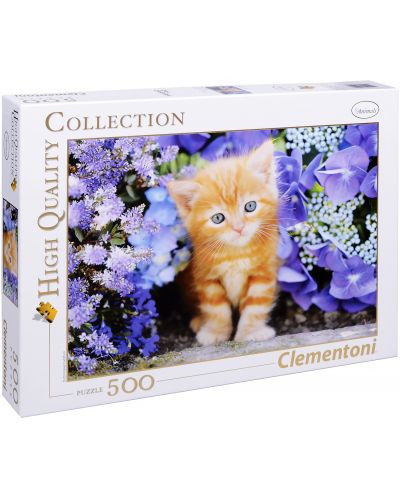 Puzzle Clementoni de 500 piese - Pisoi cu flori, Greg Cuddiford - 1