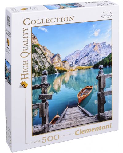 Puzzle Clementoni de 500 piese - Lacul Braies, Italia - 1