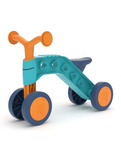 Bicicleta fara pedale, cu 4 roti Chillafish ItsiBitsi -  Albastru cu portocaliu - 1