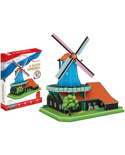 Puzzle 3D Cubic Fun de 71 piese – Dutch Windmill - 2
