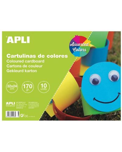 Bloc de desen APLI - Colorat, 10 coli, 10 culori - 1
