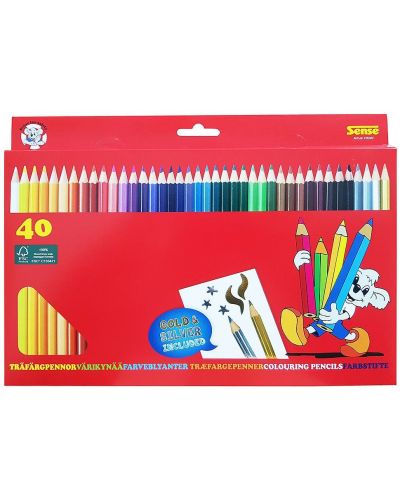 Set de creioane colorate Sense - 40 buc. - 1