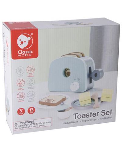 Jucarie de lemn Classic World - Toaster, cu accesorii - 2