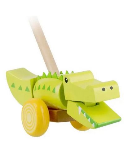 Jucărie de împins din lemn Orange Tree Toys - Jungle Animals, Crocodil - 2