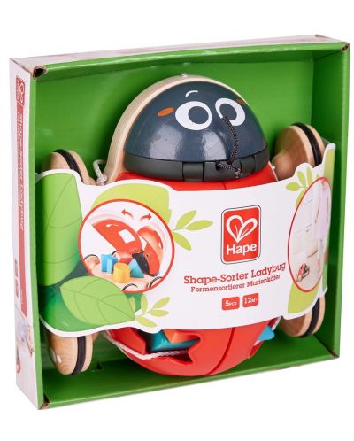 HaPe International jucărie din lemn de tras și sortat - Ladybug - 4