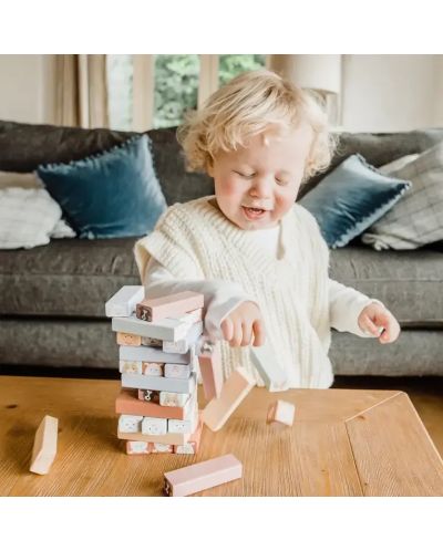 Joc din lemn Orange Tree Toys - Jenga, Animale de fermă - 3