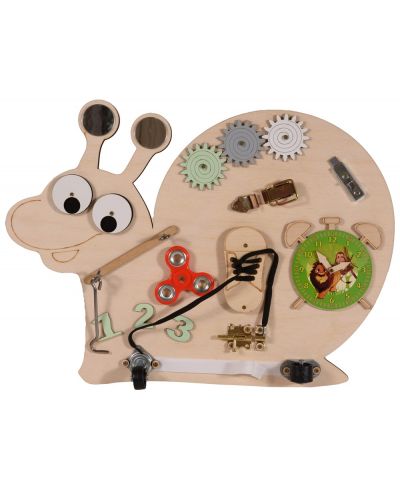 Tablă de lemn Montessori - Moni Toys - Melc - 1
