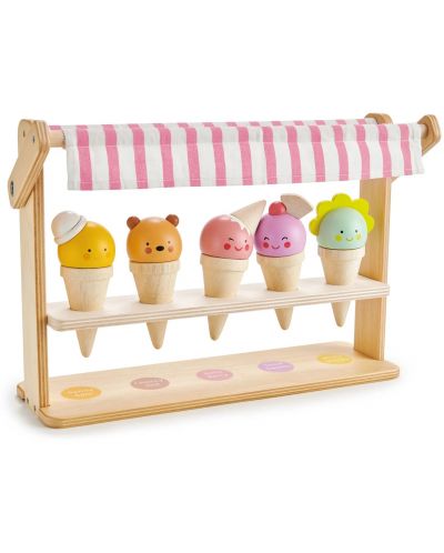 Jucărie din lemn Tender Leaf Toys - Stand de înghețată, zâmbete și conuri - 4