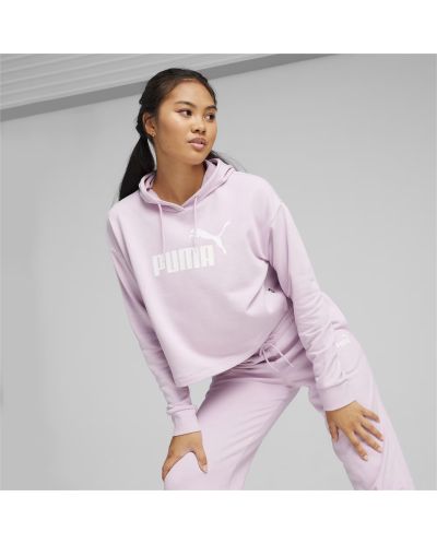 Hanorac pentru femei Puma - Essentials Logo Cropped, roz - 3