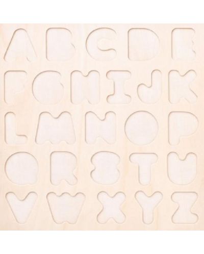 Puzzle din lemn Woody - Alfabel englez, litere mari - 2
