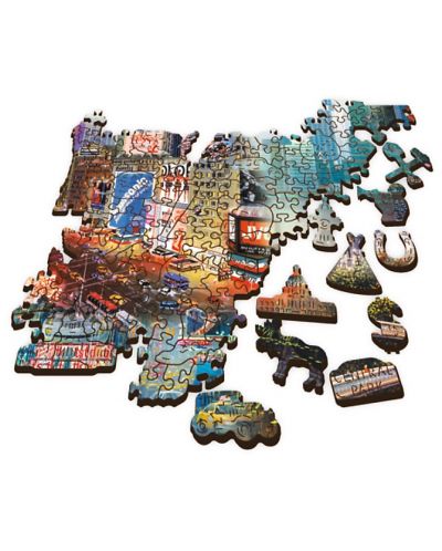 Puzzle din lemn Trefl de 1000 piese - Colaj New York - 4