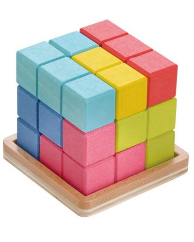 Joc logic din lemn Tini Toys - Ordonează cubul - 2
