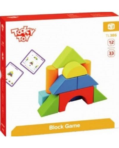 Joc din lemn Tooky toy - Forme geometrice - 5