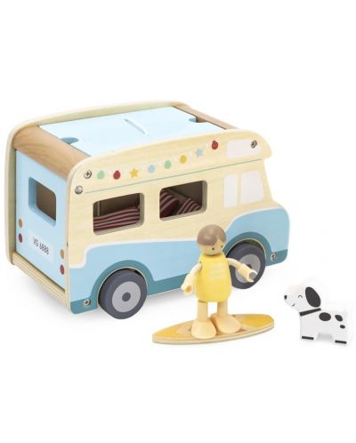 Set din lemn  Viga - Camper cu figuri - 3