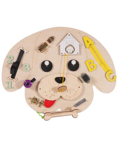 Tablă de lemn Montessori - Moni Toys - Câine - 1