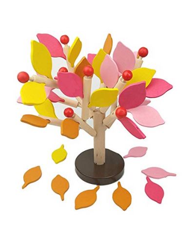 Smart Baby Puzzle 3D din lemn - Copac cu frunze de toamnă - 1