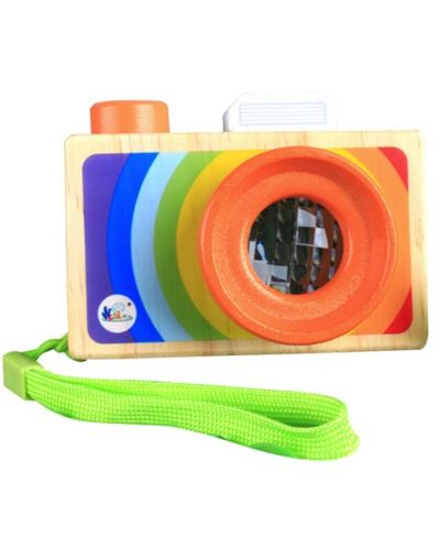 Jucărie din lemn Acool Toy - Aparat foto colorat cu caleidoscop - 1