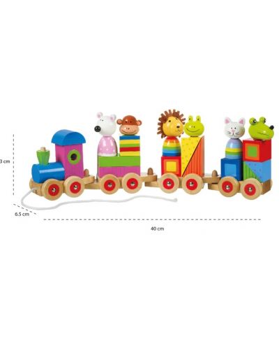 Orange Tree Toys - Puzzle și sortator de trenulețe, animale - 2