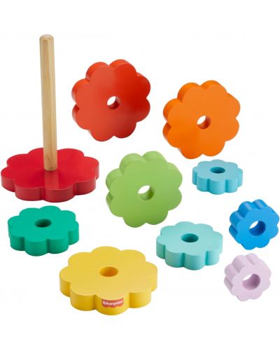 Jucarie de insirat din lemn Fisher Price - Inele - 3