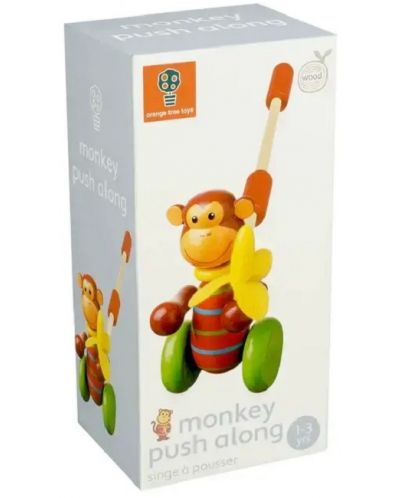 Jucărie de împins din lemn Orange Tree Toys - Animals Collection, Maimuță - 2