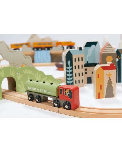 Set de tren din lemn Tender Leaf Toys - Trenul de munte incredibil - 3